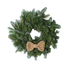 Load image into Gallery viewer, 14 Inch Crochet Bow Tie Christmas Wreath