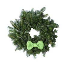 Load image into Gallery viewer, 14 Inch Crochet Bow Tie Christmas Wreath