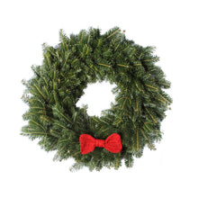Load image into Gallery viewer, 24 Inch Crochet Bow Tie Christmas Wreath