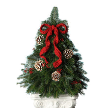 Load image into Gallery viewer, Crochet Bow Tabletop Christmas Tree
