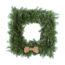 Load image into Gallery viewer, 30 Inch Crochet Bow Tie Square Christmas Wreath

