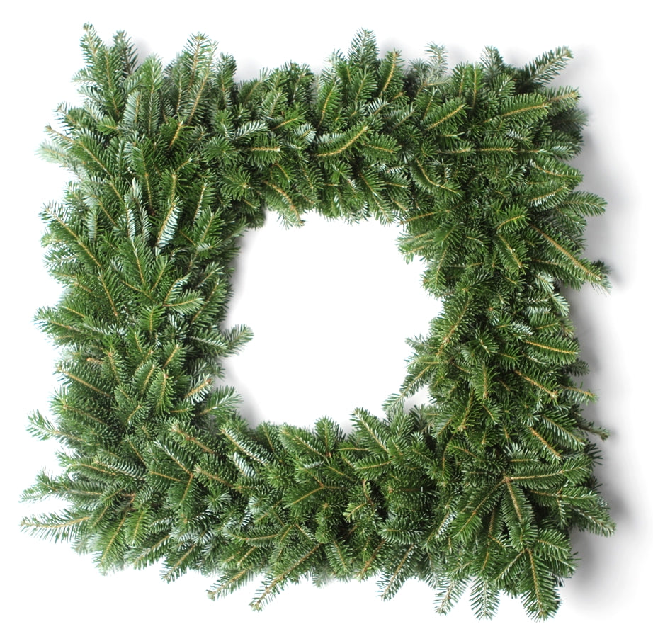 30 Inch Fraser Fir Square Christmas Wreath